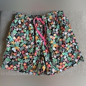 EUC- CHUBBIES The Boomerangs Tropical Swim Trunks Sz Small 5.5 Inseam